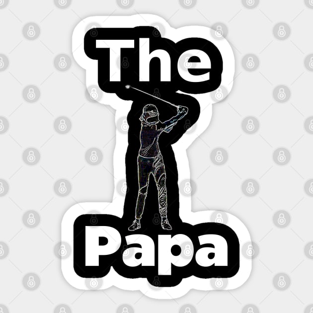 The Golfing Papa Sticker by KZK101